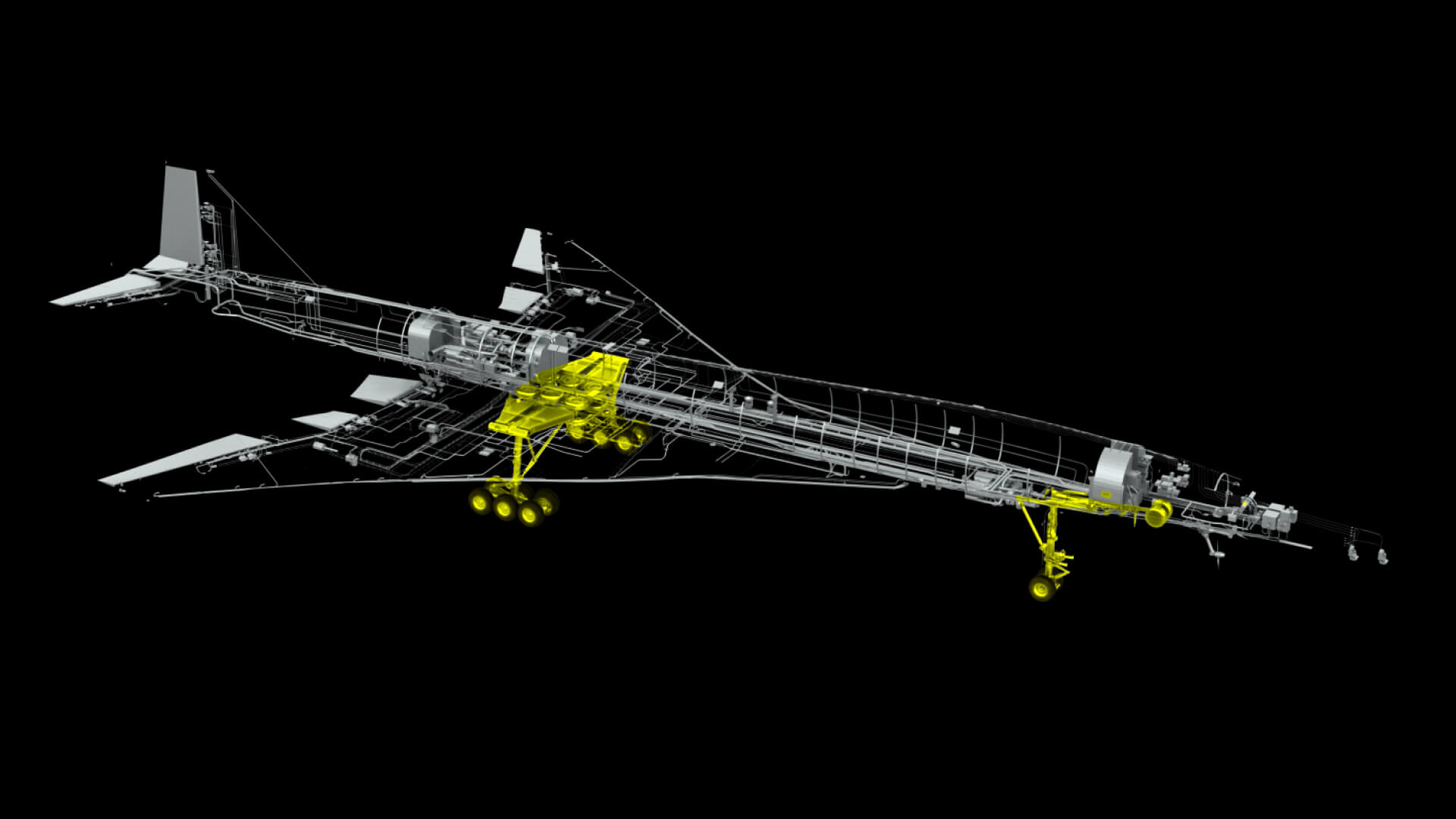 a schematic image of the Overtures landign gear system